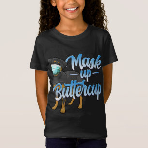 Frauen Rottweiler Hund mit Maske - Mask up Butterc T-Shirt