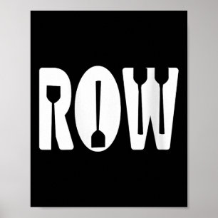Frauen Ruderpaddel Minimalistische Crew Team Enthu Poster