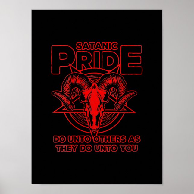 Frauen Satanic Pride Satanismus Pagan Ziege Satan Poster (Vorne)