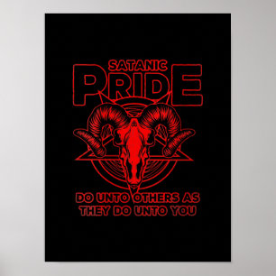 Frauen Satanic Pride Satanismus Pagan Ziege Satan Poster