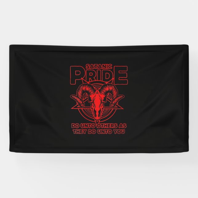 Frauen Satanismus Heidenziege Satan Banner (Horizontal)