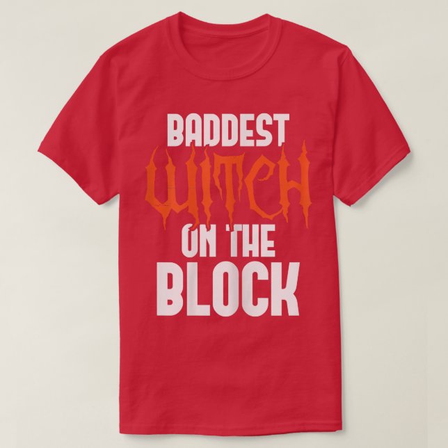 Frauen sattelfest auf dem Block - gotische Hexe T-Shirt (Design vorne)