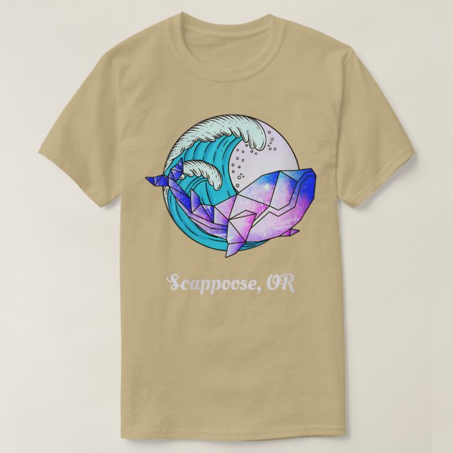 Frauen Scappoose oder japanisch Paint Geometric Or T-Shirt (Design vorne)