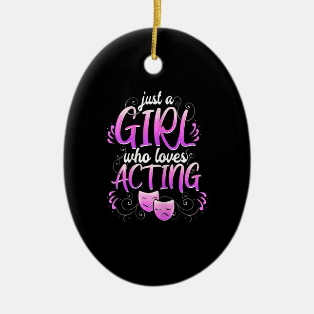 Frauen Schauspielerin Girl Schauspiel Broadway Mus Keramik Ornament (Vorne)