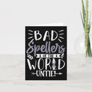 Frauen schlechte Speller der Welt Untie Funny Dysl Karte