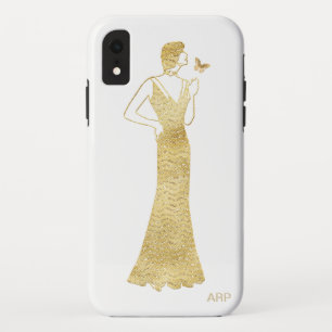 *~* Frauen-Schmetterlings-Kunst-Deko Nouveau Case-Mate iPhone Hülle