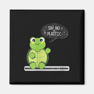 Frauen schön Gerettet Meer, kein Plastik Magnet