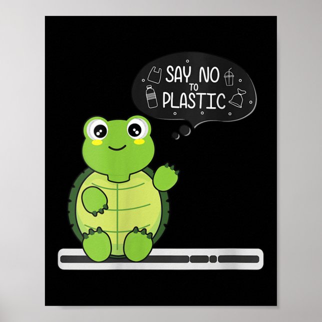 Frauen schön Gerettet Meer, kein Plastik Poster (Vorne)