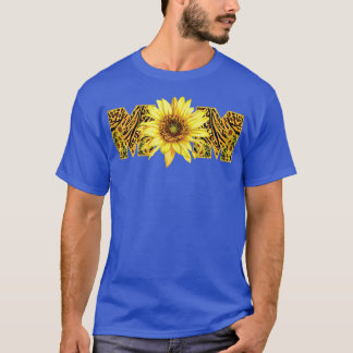 Frauen Schöne Mama Tierdrucken Sonnenblumen Mum T-Shirt