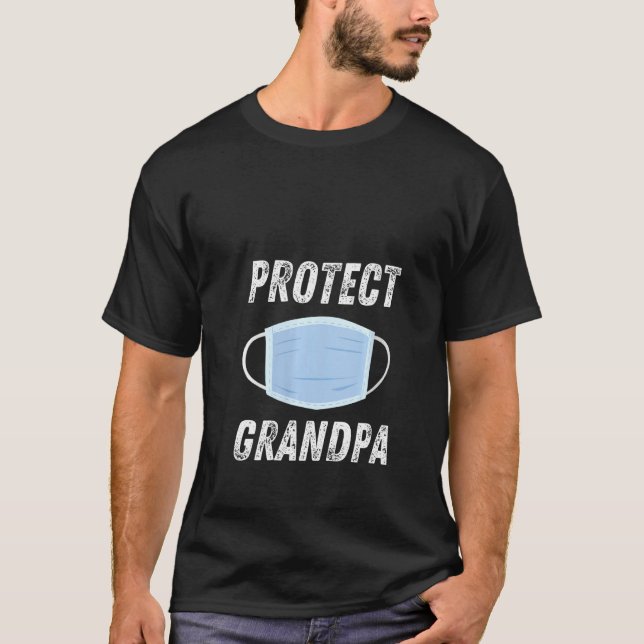 Frauen schützen Opa-Gesicht Maske soziale Distanct T-Shirt (Vorderseite)