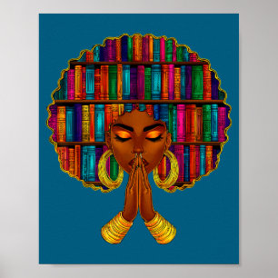 Frauen Schwarze Geschichte Monat Afro Buch Poster