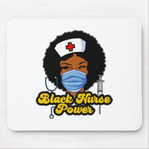 Frauen Schwarze Krankenschwester Macht - Schwarze  Mousepad