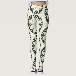 FRAUEN SCHWARZEN-N GRAY SWIRL-LEGGINGS LEGGINGS