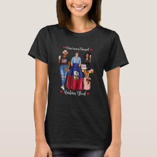 Frauen Schwarzes Haitianisches Erbe Halb-Amerikani T-Shirt