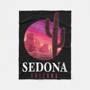 Frauen Sedona Arizona Kaktus Sonnenuntergang Wüste Fleecedecke
