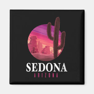 Frauen Sedona Arizona Kaktus Sonnenuntergang Wüste Magnet