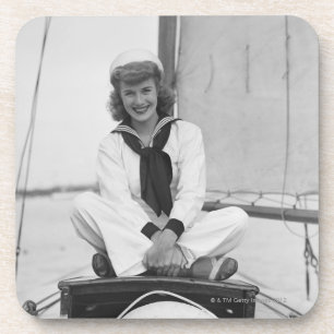 Frauen-Seemann Getränkeuntersetzer