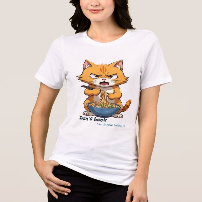 Frauen sehen keine Nudeln aus Tri-Blend Shirt (Vorderseite)