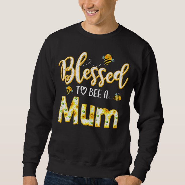Frauen Selige Blume Muster Bier Mama Großmutter Mo Sweatshirt (Vorderseite)
