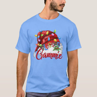 Frauen Selige Gammie Weihnachtsmannmütze Xmas Ligh T-Shirt