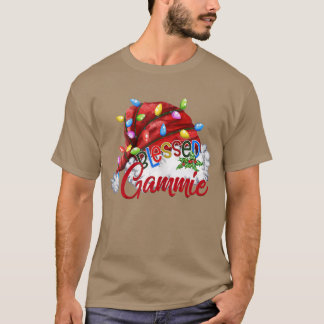 Frauen Selige Gammie Weihnachtsmannmütze Xmas Ligh T-Shirt