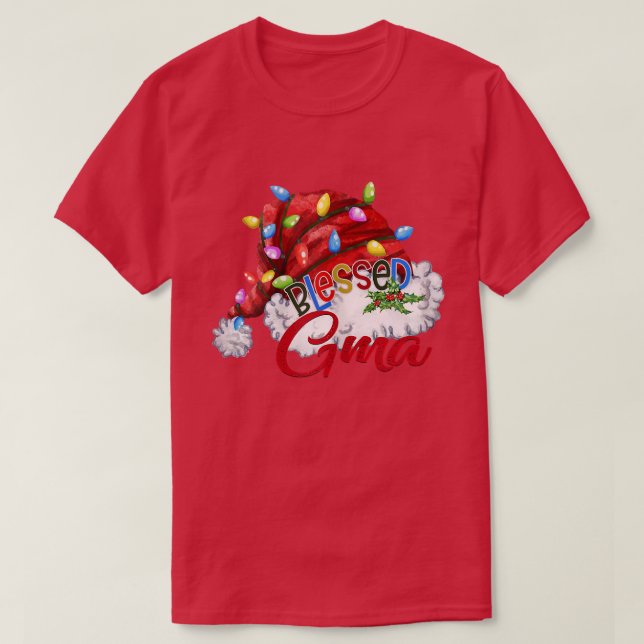 Frauen Seligen Gma Weihnachtsmannmütze Xmas Light T-Shirt (Design vorne)
