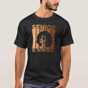 Frauen Senior 2026 Black Melanin Smart Afro Africa T-Shirt