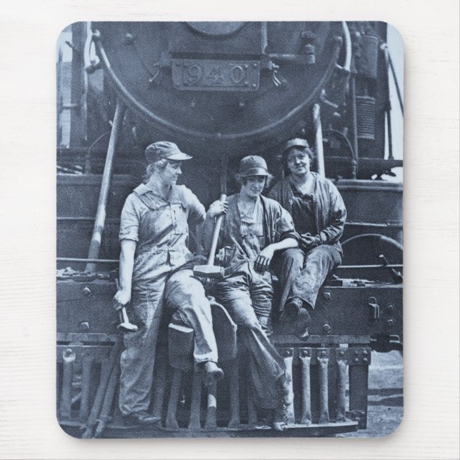 Frauen-sich fortbewegende Mechaniker 1918 WWI Mousepad (Vorne)