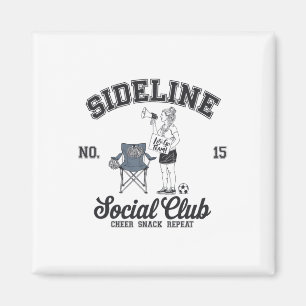 Frauen Sideline Social Club Fußball-Mama Spieltag Magnet