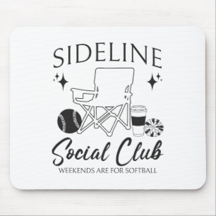 Frauen Sideline Social Club Softll Mama Spieltag M Mousepad