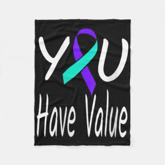 Frauen Sie haben Wert Selbstmordpräventions-Schlei Fleecedecke