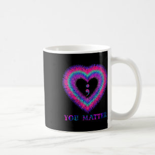 Frauen Sie Semikolon Herz Selbstmordprävention bew Kaffeetasse