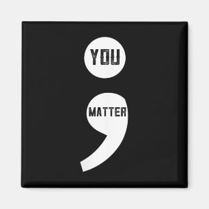 Frauen Sie Semikolon Suizidprävention Awareness Magnet