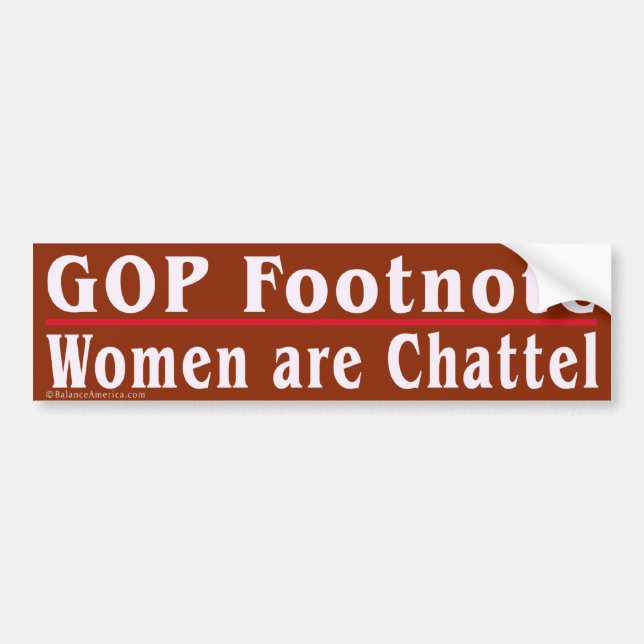 Frauen sind Chattel-Autoaufkleber Autoaufkleber (Vorne)