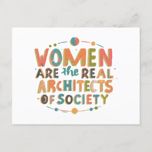 Frauen sind die wahren Architekten der Gesellschaf Feiertagspostkarte