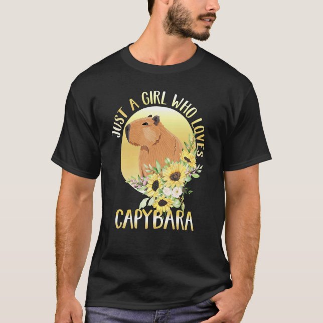 Frauen sind einfach Mädchen, die Capybara-Mädchen  T-Shirt (Vorderseite)