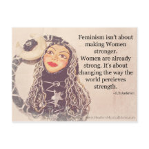 Frauen sind starke Postkarten