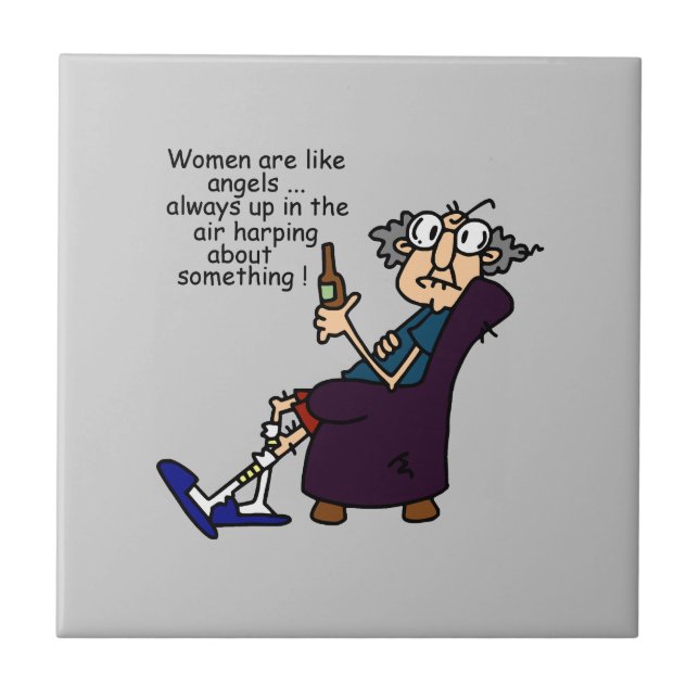 Frauen sind wie Engel Fliese (Vorderseite)