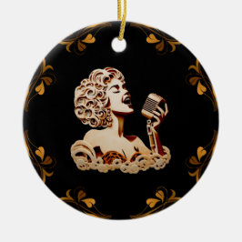 Frauen singen Papier Kunsthandwerk Keramik Ornament