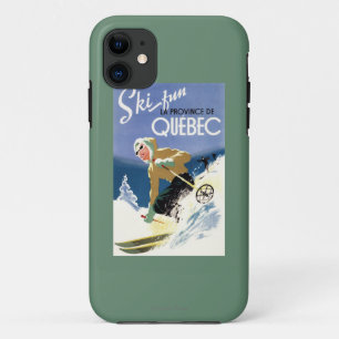 Frauen-Skifahren - englisches und französisches Case-Mate iPhone Hülle