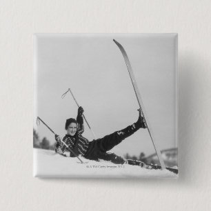 Frauen-Skifahrer 2 Button