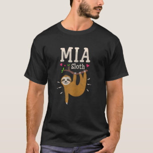 Frauen Sloth Graphic Spaß Zoo Animal Mia T-Shirt