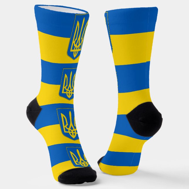 Frauen Socken mit der Flagge der Ukraine (Gewinkelt)