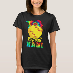 Frauen Softball Nani Gefärbte Krawatte Softball Mo T-Shirt