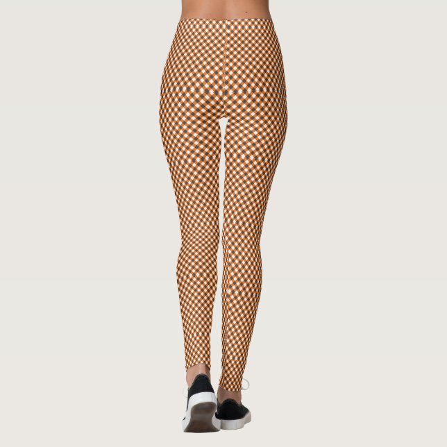 Frauen Sommer Kariert Gingham Kleidung Leggings (Rückseite)