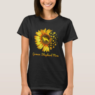Frauen Sonnenblume Deutscher Schäferhund Mutter Hu T-Shirt
