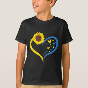 Frauen Sonnenblume Liebe Herz Ich stehe hinter der T-Shirt