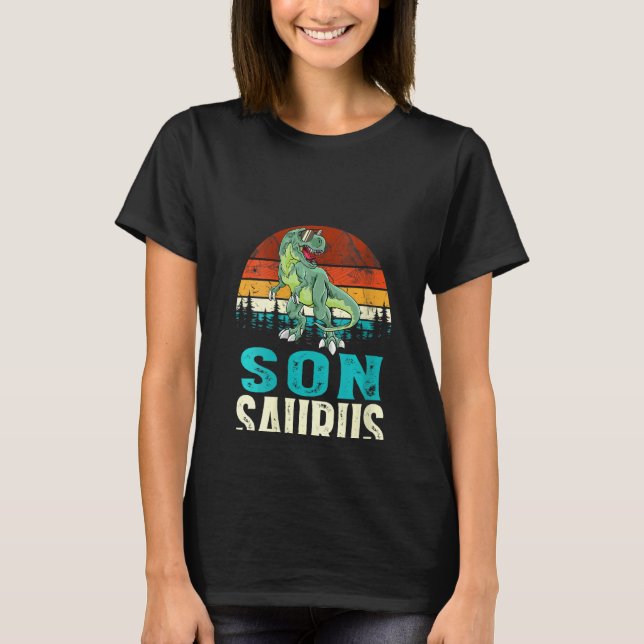 Frauen Sonsaurus T Rex Dinosaur Funny Son Saurus F T-Shirt (Vorderseite)