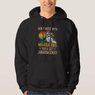 Frauen Spaß Frauen Retro Mimisaurus Dinosaur Rex M Hoodie