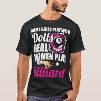 Frauen spielen Billiard Player Pool Billiard T-Shirt